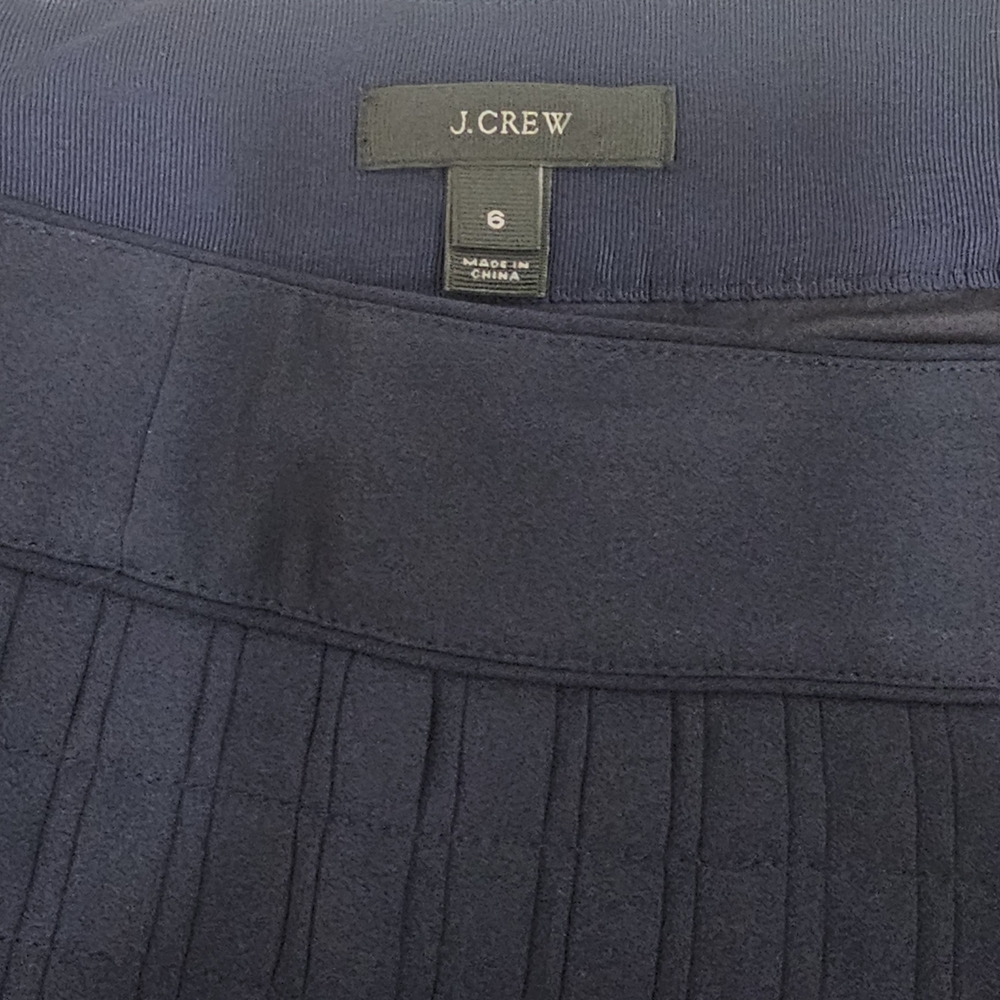 J. Crew Navy Mini Pleated Skirt - Picture 3 of 3
